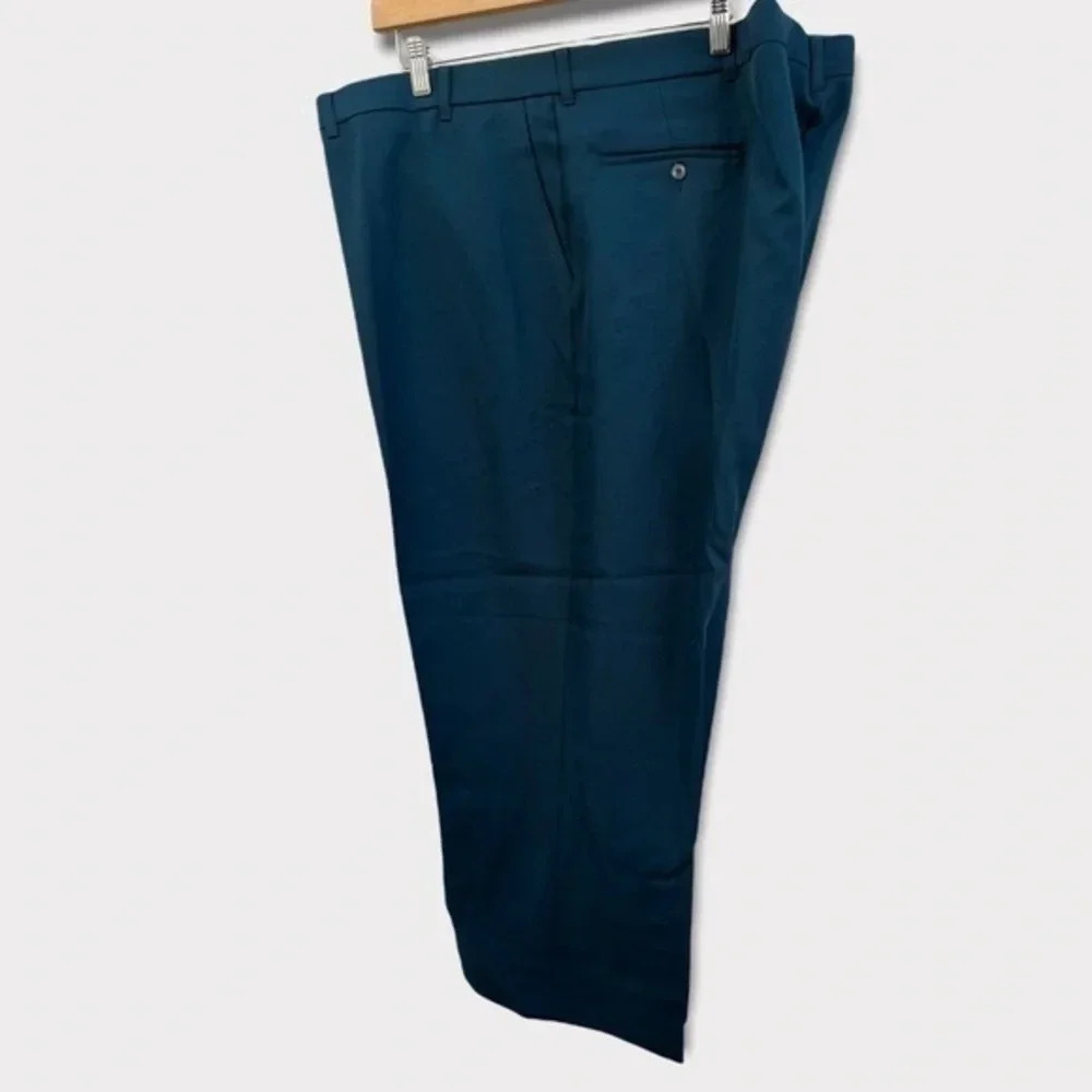 Haband Mens Executive Division Garbadine Dress Hemmed‎ Slacks Green Size 50 x 25 - Picture 4 of 5